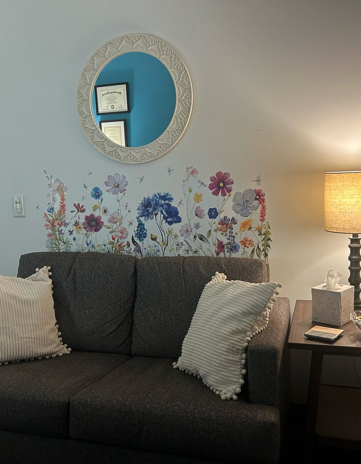 The warm, inviting counseling office at Beauty for Ashes Counseling